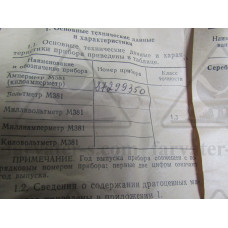 Килоамперметр кл.1,5 пост. М-381 0-2кА