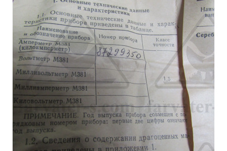 Килоамперметр кл.1,5 пост. М-381 0-2кА